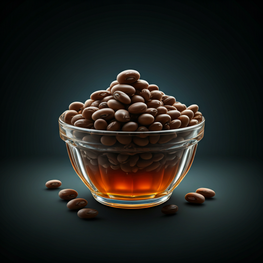 Bowl of dried Nigerian honey beans with distinctive light brown color